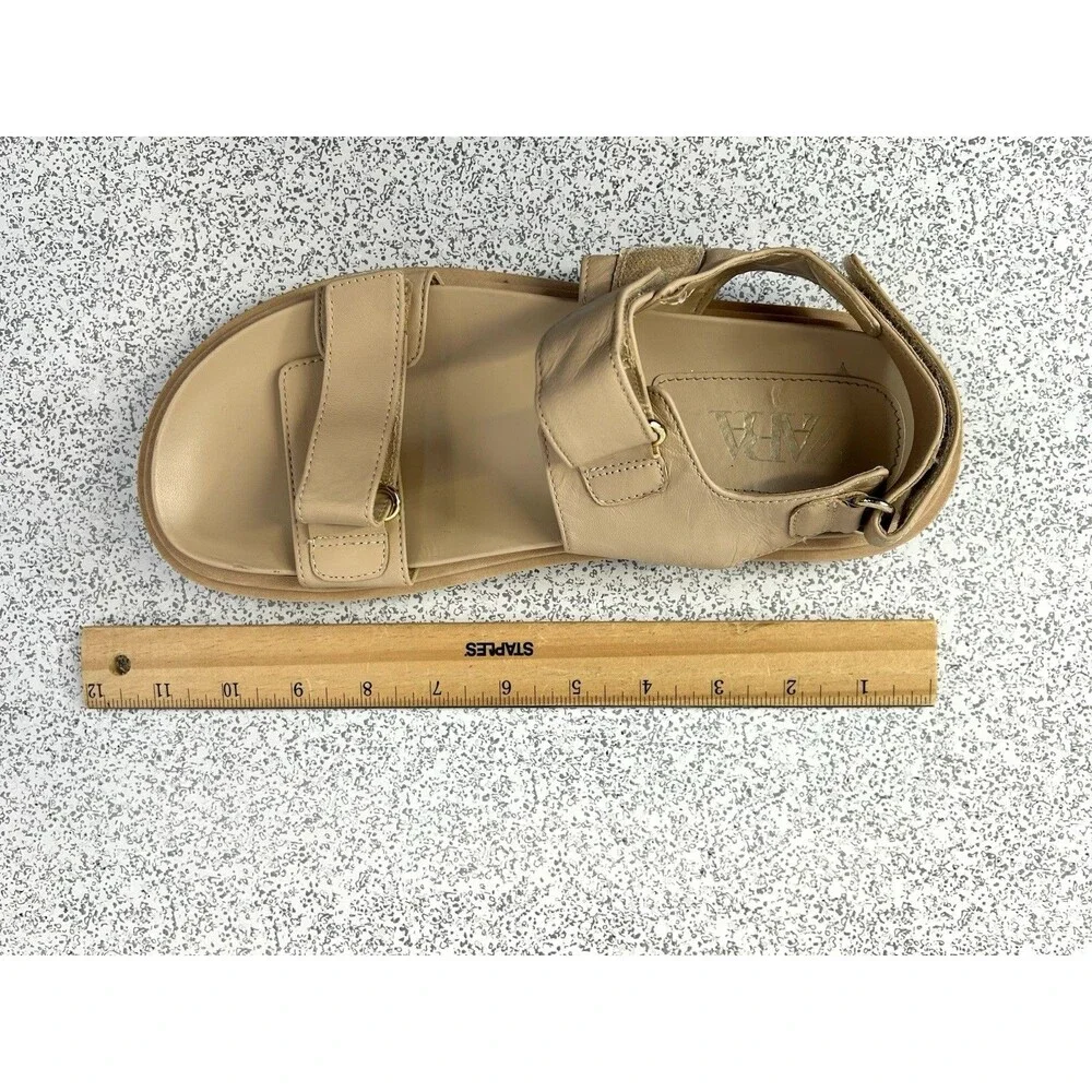 Zara Cream Beige Tan Chunky Sandals Size 39 8.5 - Picture 10 of 13